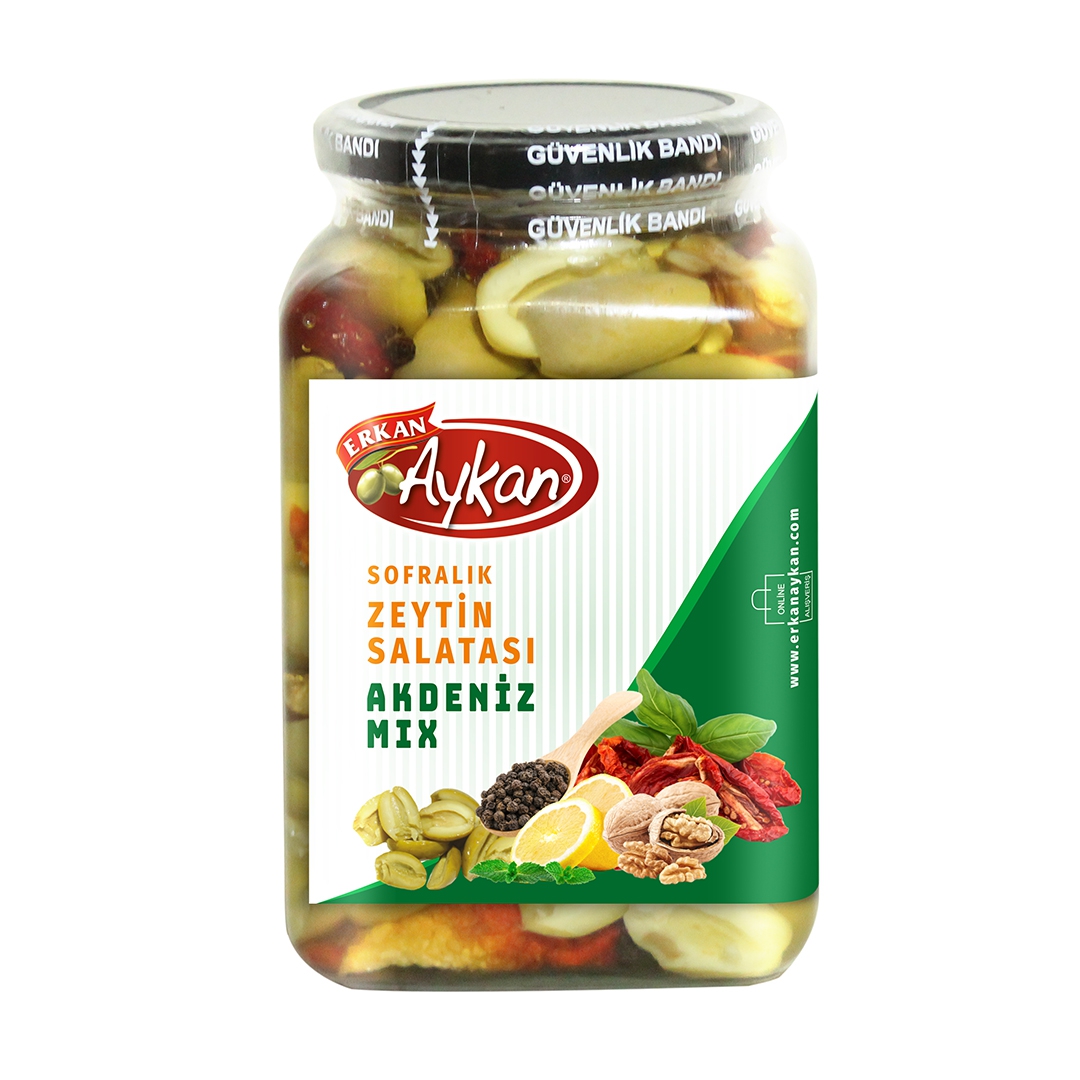 Zeytin Salatası Akdeniz Mix 1000 cc Cam Net: 900 g