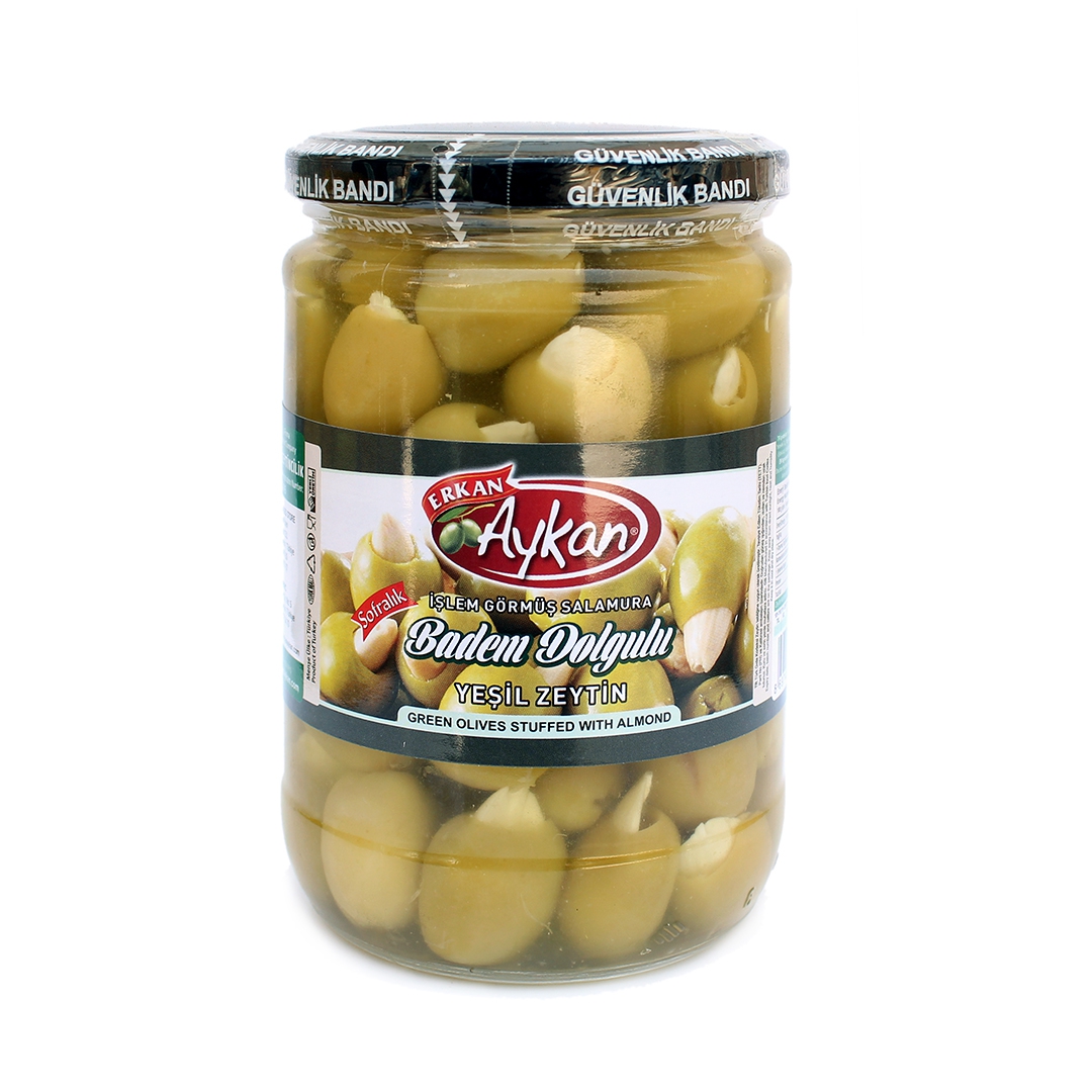 Badem Dolgulu Yeşil Zeytin 660 cc Cam Net: 400 g