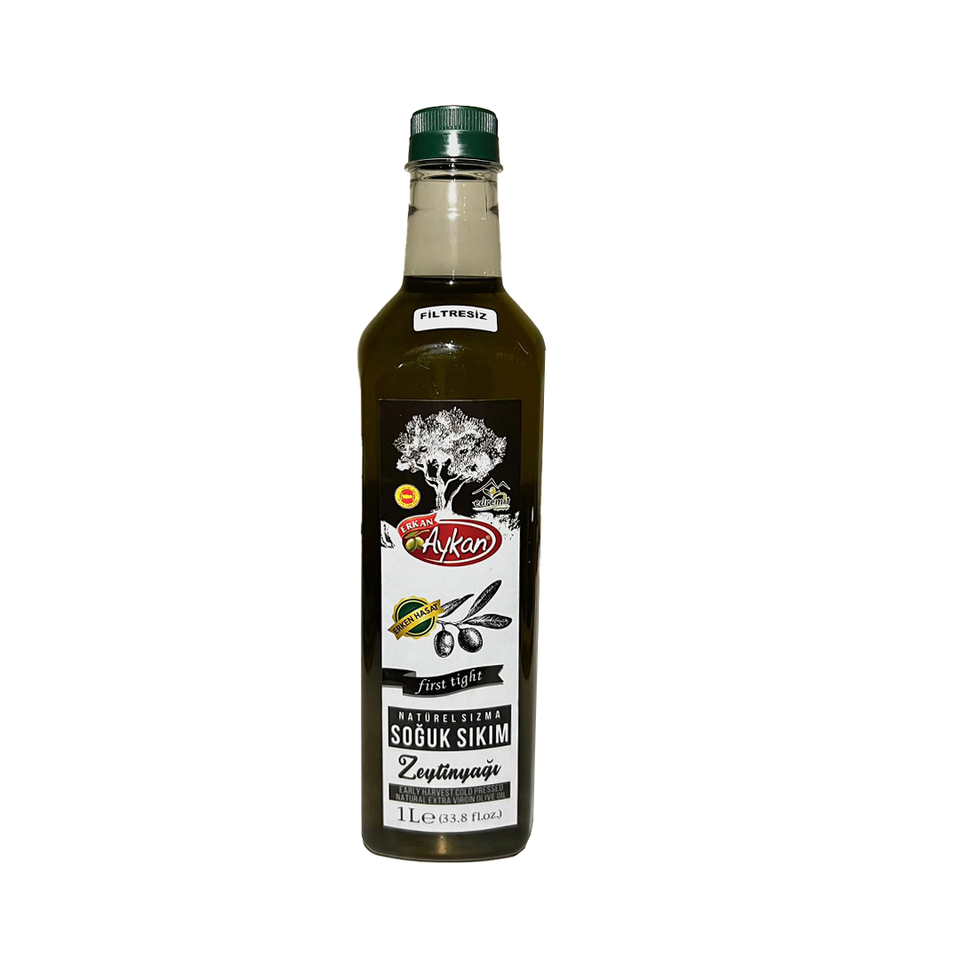 Yeni Mahsul Filtresiz Erken Hasat Soğuk Sıkım Natürel Sızma Zeytinyağı 1 L Pet