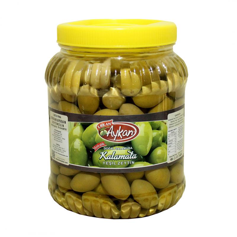 Kalamata Yeşil Zeytin 2 lik Pet 121-140 (5XL) Net: 1350 g