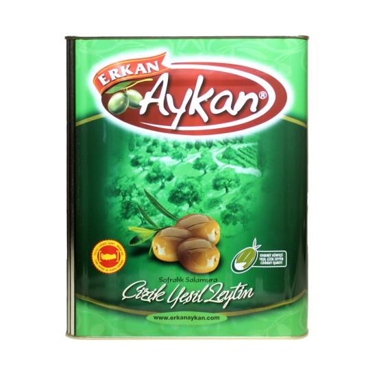 Edremit Yeşil Çizik Zeytin 10 Kg Teneke 231-260 (L)