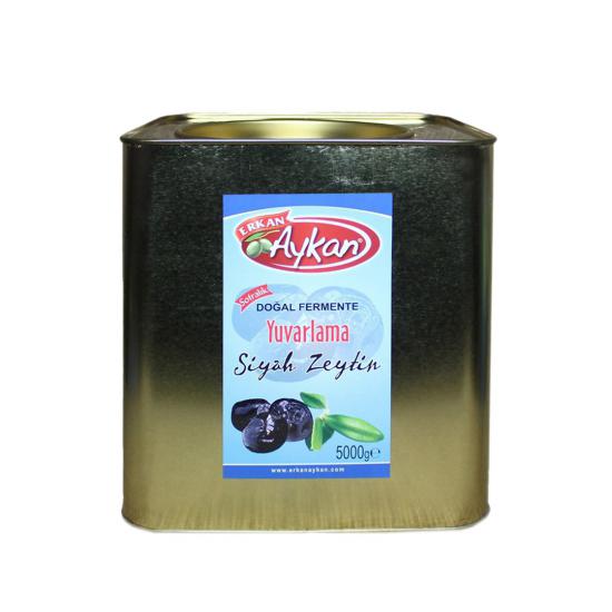 Edremit Yuvarlama Siyah Zeytin 5 Kg Teneke 181-200 (2XL)