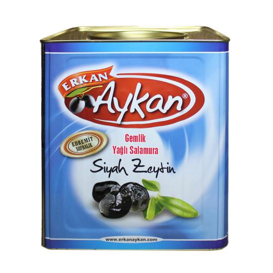 Erken Hasat Gemlik Yağlı Salamura Siyah Zeytin 10 Kg Teneke 261-290 (M)