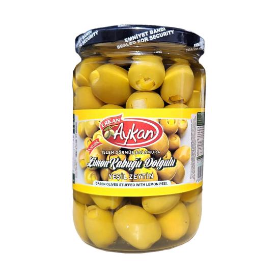 Limon Kabuğu Dolgulu Yeşil Zeytin 660 cc Cam Net: 400 g