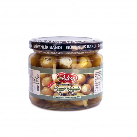 Peynir Dolgulu Yeşil Zeytin 330cc Cam Şişe Net: 280 g