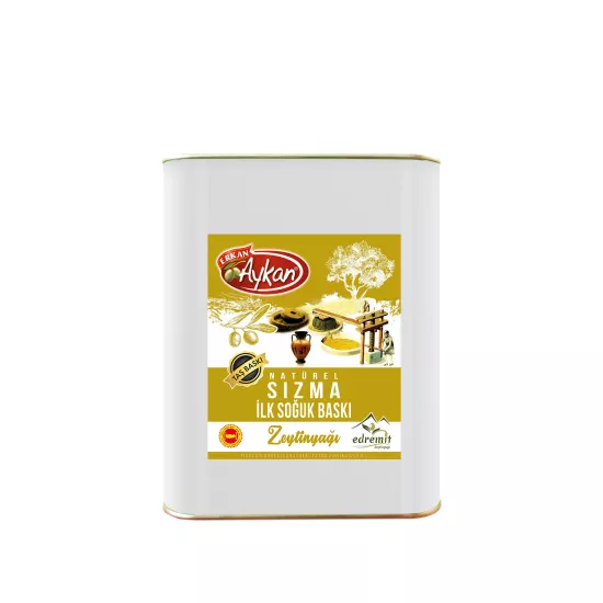 İlk Soğuk Baskı (Taş Baskı) Natürel Sızma Zeytinyağı 2 L Teneke
