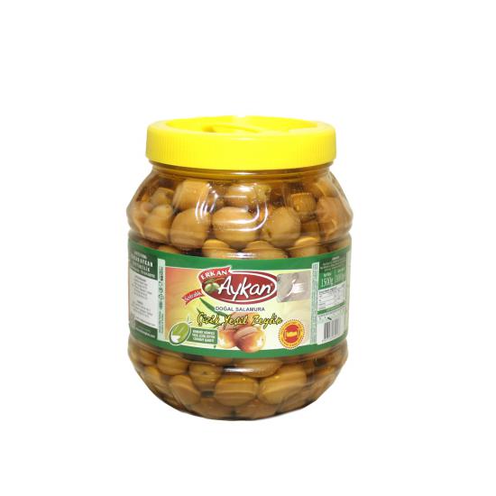 Edremit Yeşil Çizik Zeytin 1 lik Pet 231-260 (L) Net: 900 g