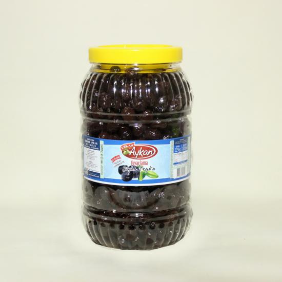 Edremit Yuvarlama Siyah Zeytin 3 lük Pet 291-320 (S) Net: 2200 g