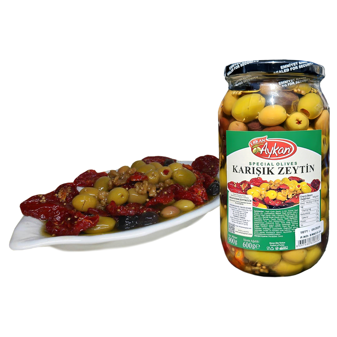 Spesiyal Karışık Zeytin 900 cc Cam Net: 900 g