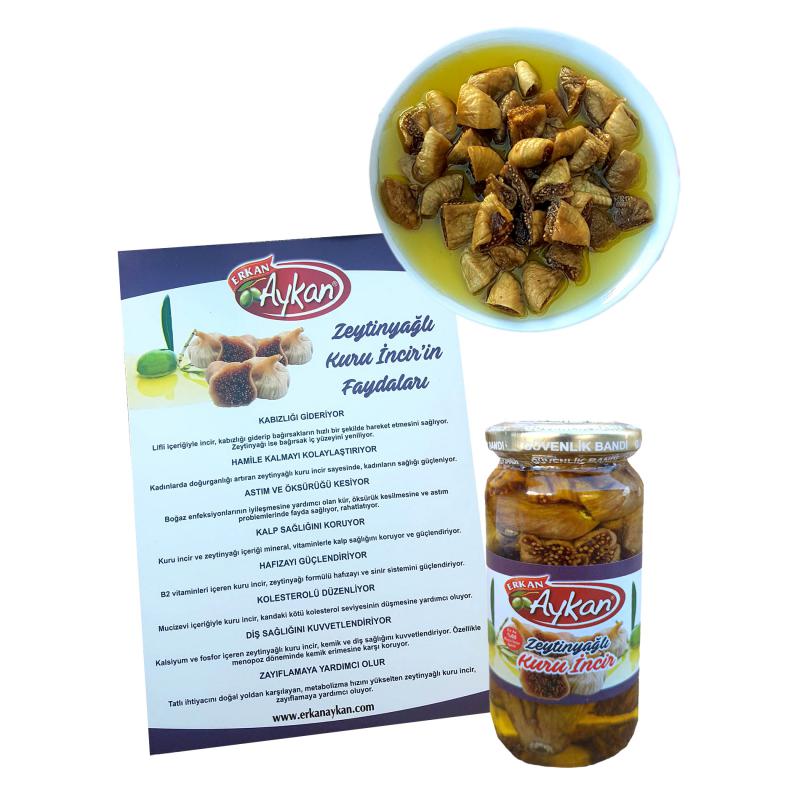 Zeytinyağlı Kuru İncir 235 g Cam Şişe Net: 150 g